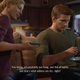 Elena and Nathan sit on a couch in Uncharted 4 on PS5.
